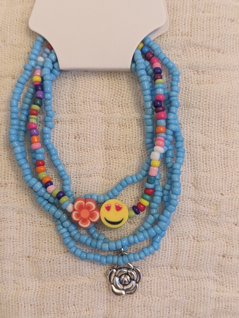 Smiley Beaded Stack Bracelet Boho Charm Style Choose Your Color - Picture 6 of 8